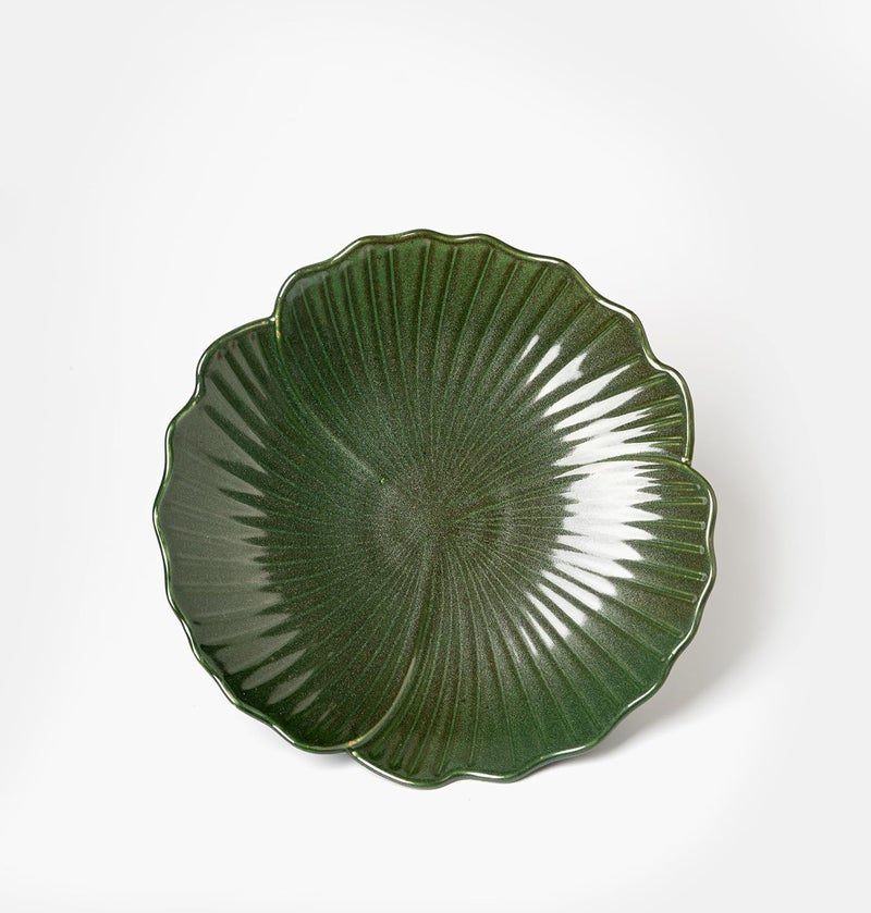 KuJaRen وعاء فواكه خزفي لكونتر المطبخ وعاء زخرفي وعاء قائم وعاء ذو قاعدة وعاء فواكه حديث وعاء فواكه كبير أوعية زخرفية لديكور المنزل وعاء فواكه أخضر 105 - Image 3