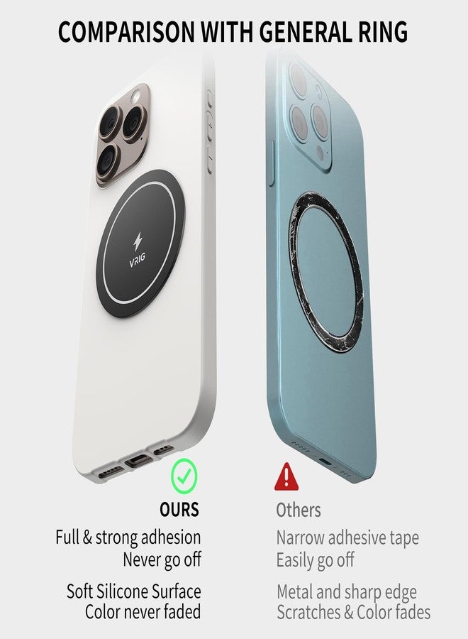 VRIG ملصقات مغناطيسية للهاتف VRIG عبوة 2، مغناطيسات الهاتف MG-08 لظهر الهاتف، محول مغناطيسي متوافق مع آيفون ماغسيف أو الحالات العادية، مستخدمة على نطاق واسع في المطبخ، الحمام، وصالة الألعاب الرياضية. - Image 3