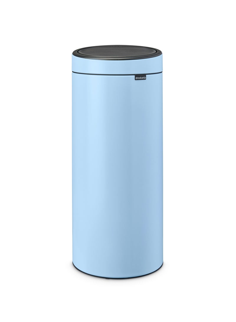 brabantia BRABANTIA Steel Touch Bin New  30L with Plastic Inner Bucket - Dreamy Blue  - Image 1