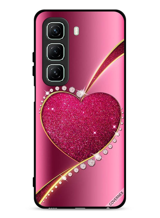Covernex Infinix Hot 50 5G Protective Case Cover Diamond Glitter Heart  - Image 1