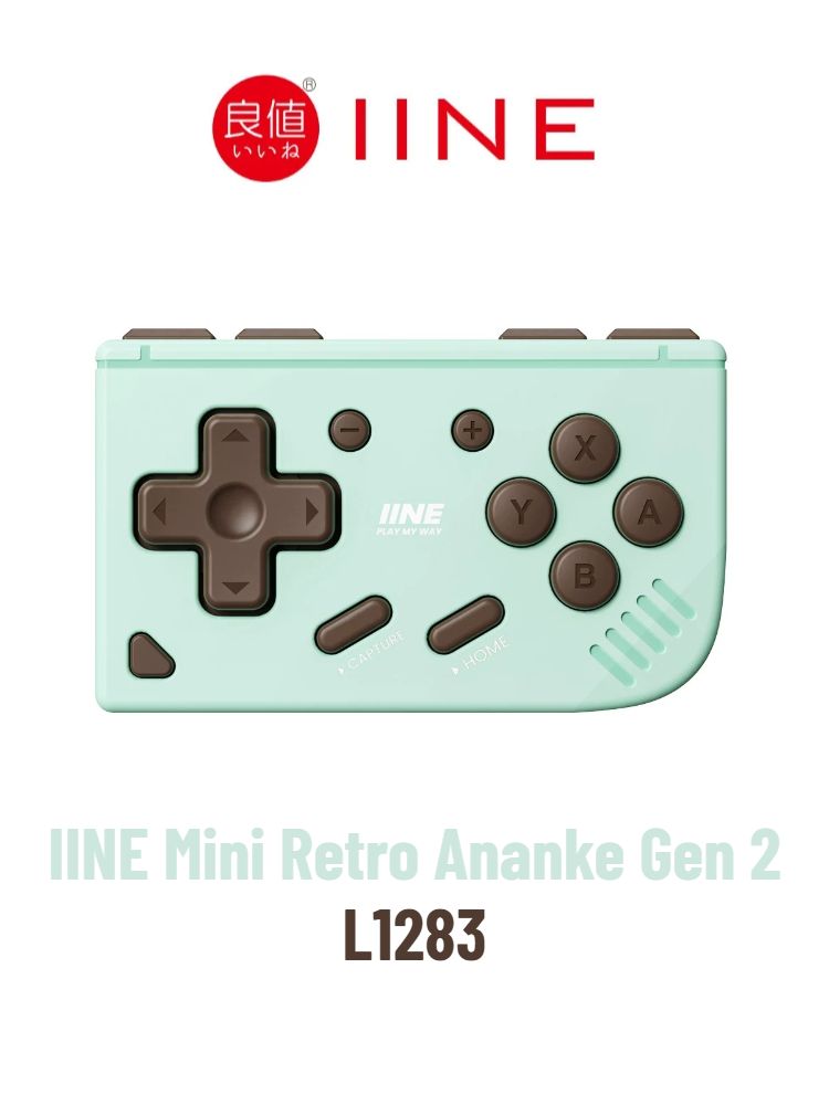Iine Mini Retro Ananke Gen 2 Portable Game Controller for Android, iOS, PC, Steam, L1283, Green - Image 1