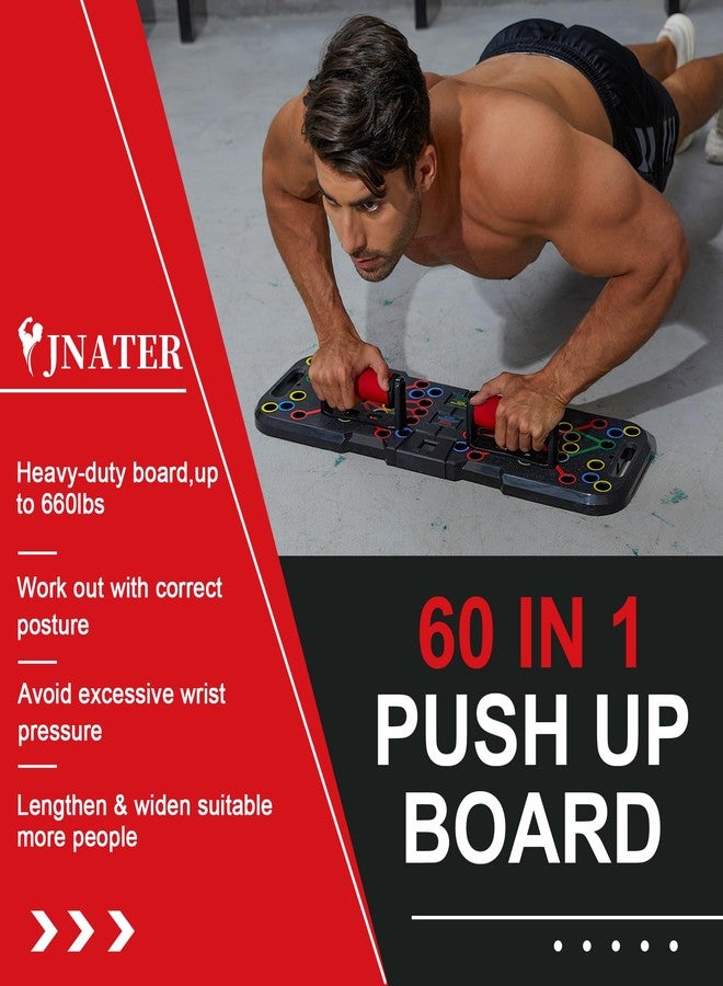 JNATER Push Up Board with Smart Count, Multi-Function 60 in 1 Push Up Bar (Foldable & Portable), Push up Handles for Floor, Professional Home Workout Equipment, Strength Training Equipment for Men & Women - Image 2