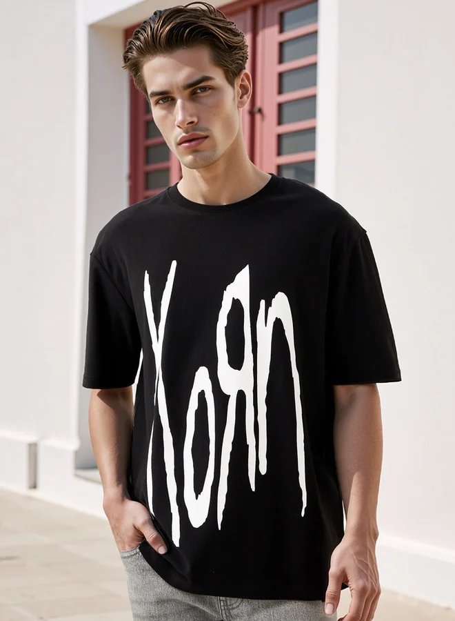 اس بي كاركترز Graphic Print Relaxed Fit T-shirt
