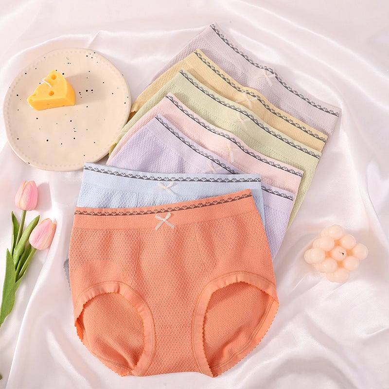 Japanese Seamless Cotton Panties for Women 7 color mixing (according to multiples of 7) 