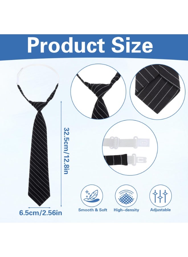 Adjustable Pre-tied Striped Necktie Women Girls Formal Uniform Party Wedding Accessory - Image 2