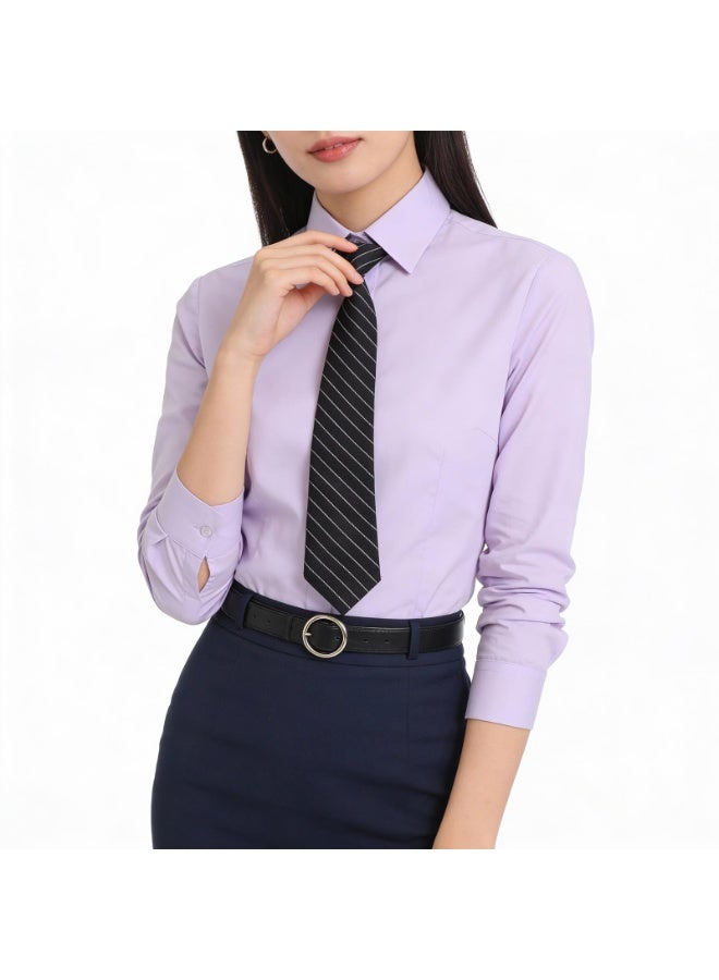 Adjustable Pre-tied Striped Necktie Women Girls Formal Uniform Party Wedding Accessory - Image 4