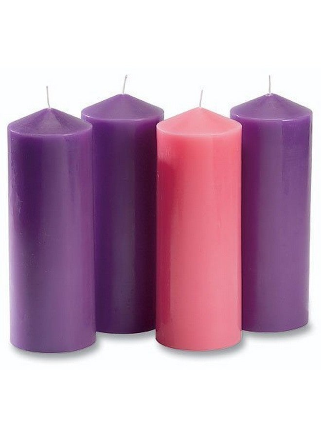 Autom مجموعة شموع عمود أرجوانية للعيد