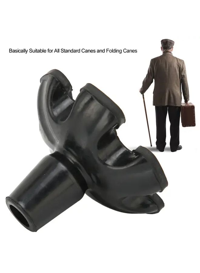 1pc Non Slip Rubber Crutch Tips For Walking Sticks 19mm Durable Ergonomic Grip Secure Mounting Comfortable Mobility Aid For Elderly Injured Sturdy Construction - Image 1