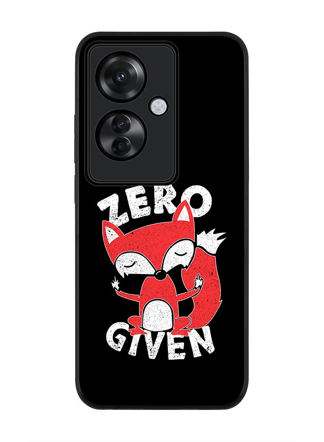 Stylizedd Rugged Black edge case for Oppo Reno11 F / Oppo F25 Pro 5G, Slim fit Soft Case Flexible Rubber Edges Anti Drop TPU Gel Thin Cover -  Zero Fox Given - Image 1