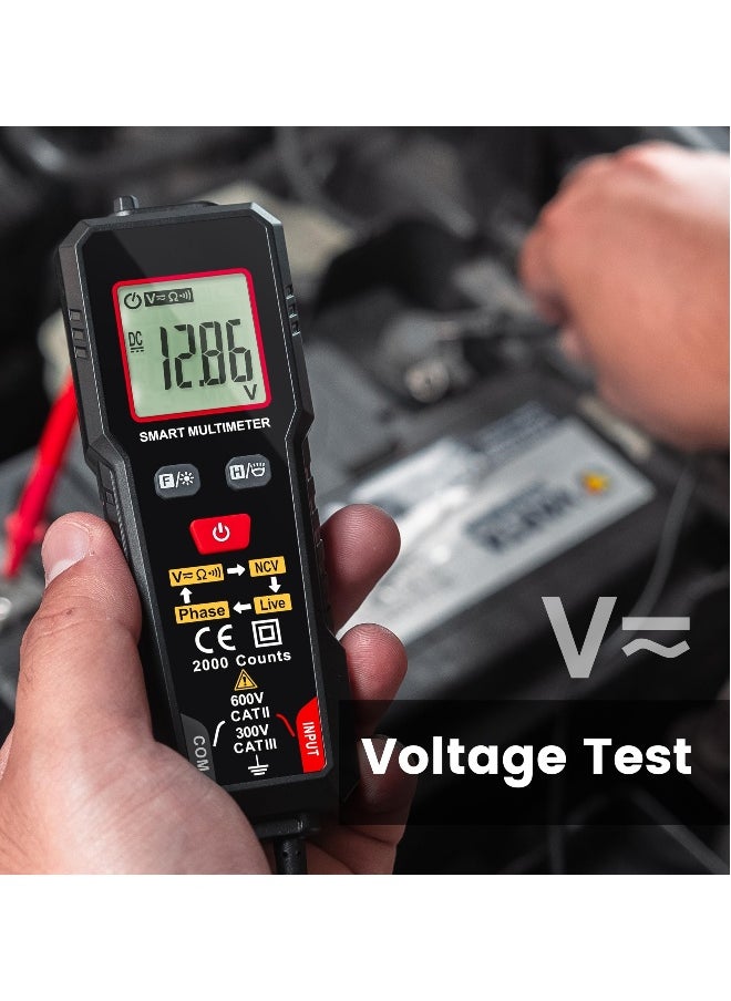 Generic SYOSI Smart Multimeter, 2000 Counts Digital Multimeter, Professional AC/DC Voltage Tester, NCV Electricians Voltage Tester for AC/DC Voltage, Resistance, Continuity, Phase  - Image 4