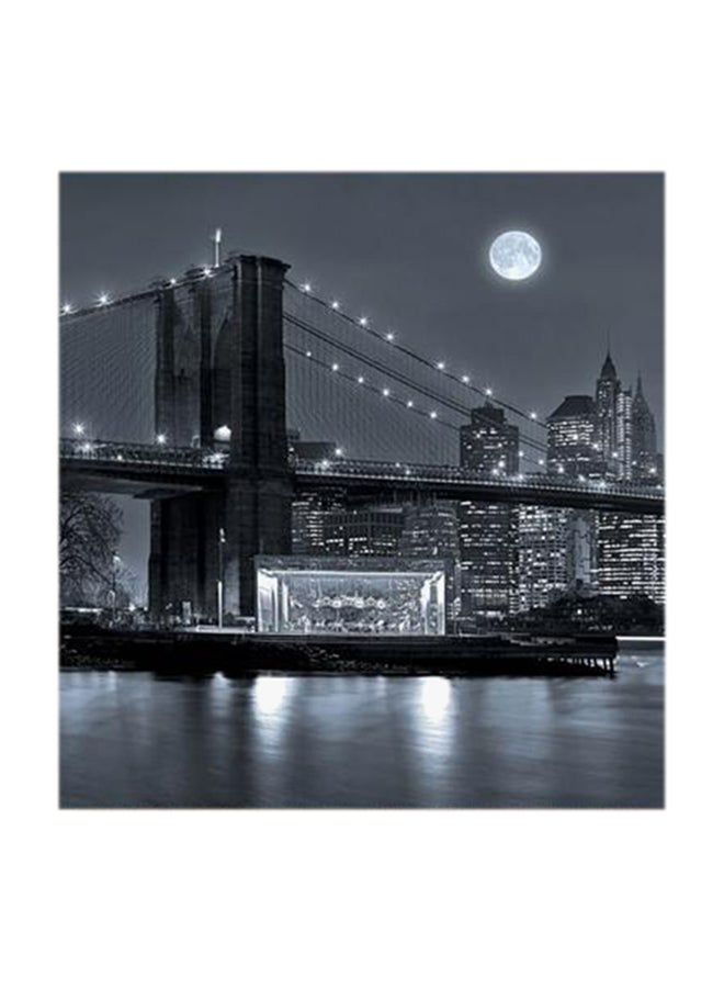 RYN Istanbul Bridge MDF Wall Art Multicolour 30x30centimeter - Image 2