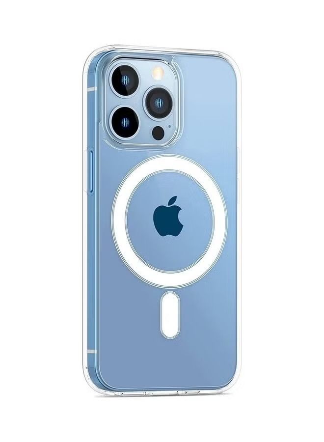 Zaboon Apple iPhone 14 Pro Clear MagSafe Case Transparent Magnetic Shockproof Cover Wireless Charging  6.1 Inch Clear - Image 1