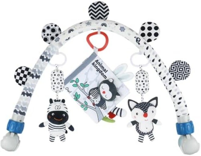Caterbee Baby Activity Travel Mobile Arch Toy, Black and White Crib Toys (Ocean) - Image 1