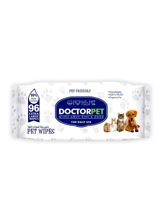 DoctorPet Pet Wipes Extra Large For Dogs And Cats - 96 Sheets - Image 1