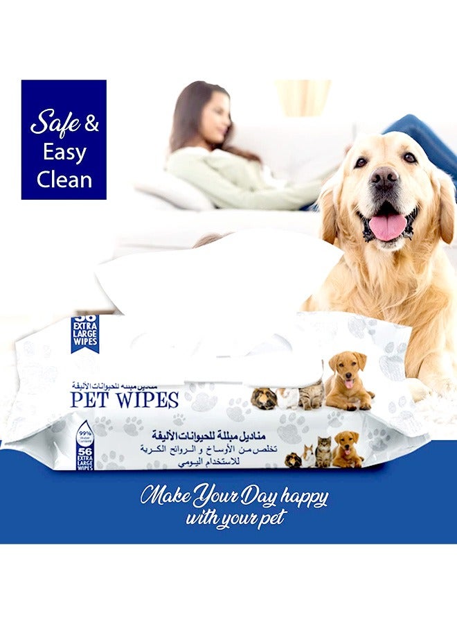 DoctorPet Pet Wipes Extra Large For Dogs And Cats - 96 Sheets - Image 3