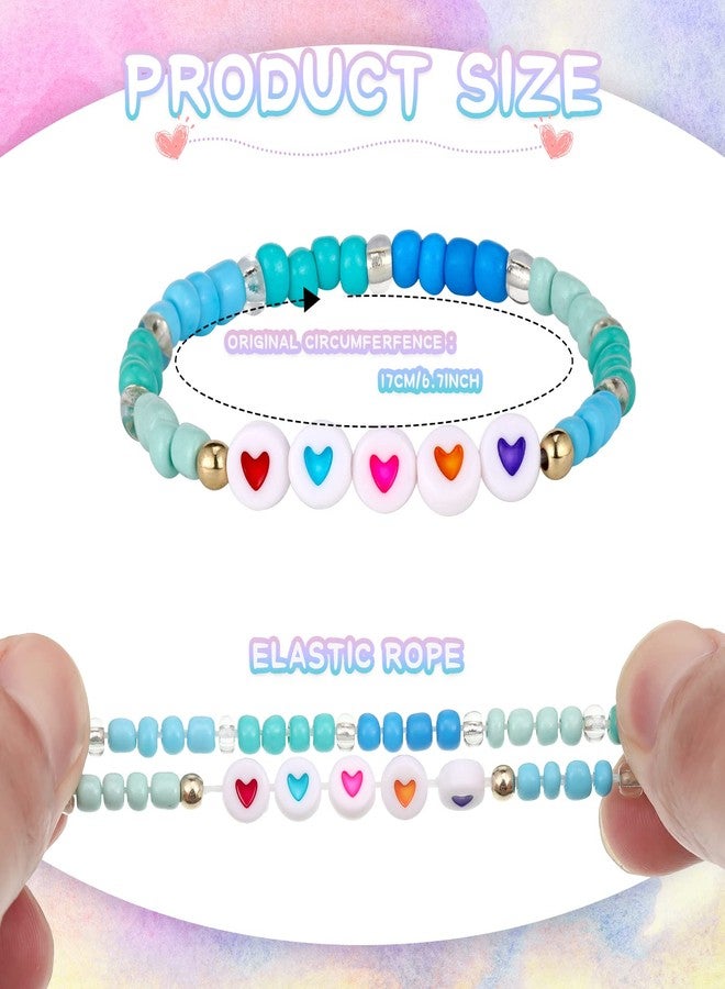 Bonuci 12 Pcs Kids Friendship Bracelets for Girls Motivational Letter Beads Bracelets Bulk for Girls Toddler Jewelry Gifts(Classic) - Image 3