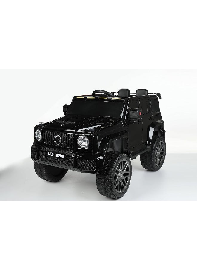 Rainbow Toys - RBW kids Ride on Car, one button start, four wheeler, powerful battery and USB socket, Model 15802, Black - Image 1