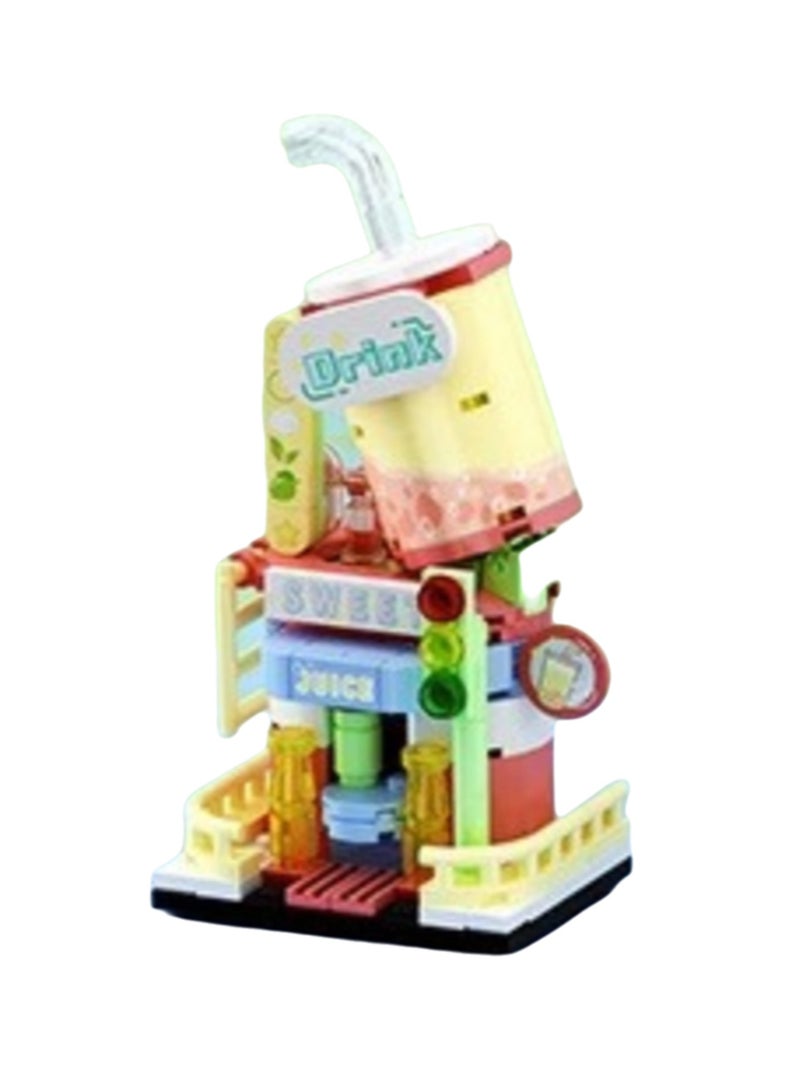 111pcs Juice Shop Model Diy Assembly Building Blocks Creative Ornaments Gifts Simulation Collection Building Assembly Toys Home Decoration - Image 1