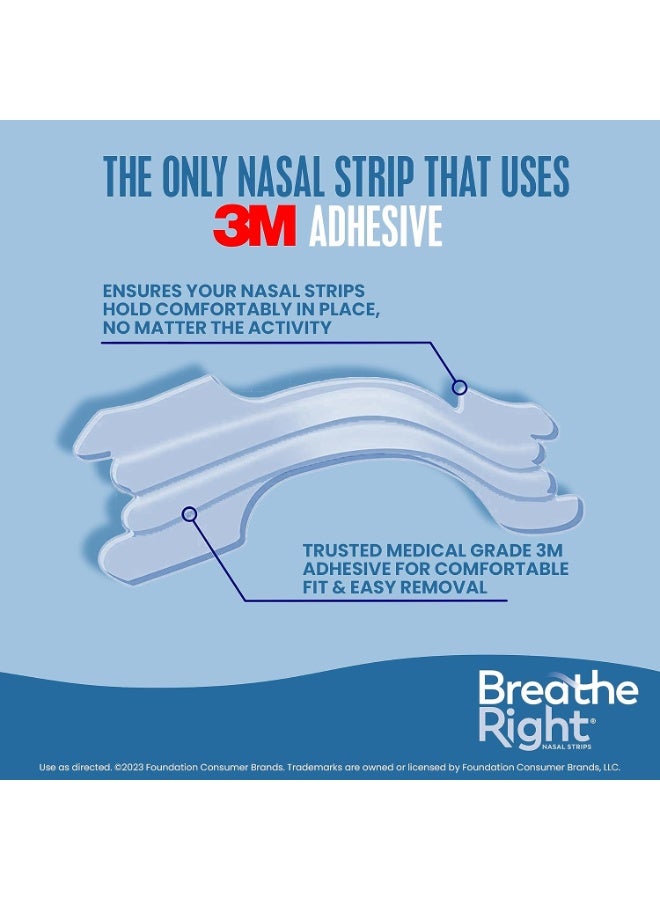 Breathe Right Nasal Strips, Clear Small/Medium Nose Strips, Snoring, Nasal Congestion, Deviated Septum, Allergies, 30 Ct (Packaging May Vary) - Image 5