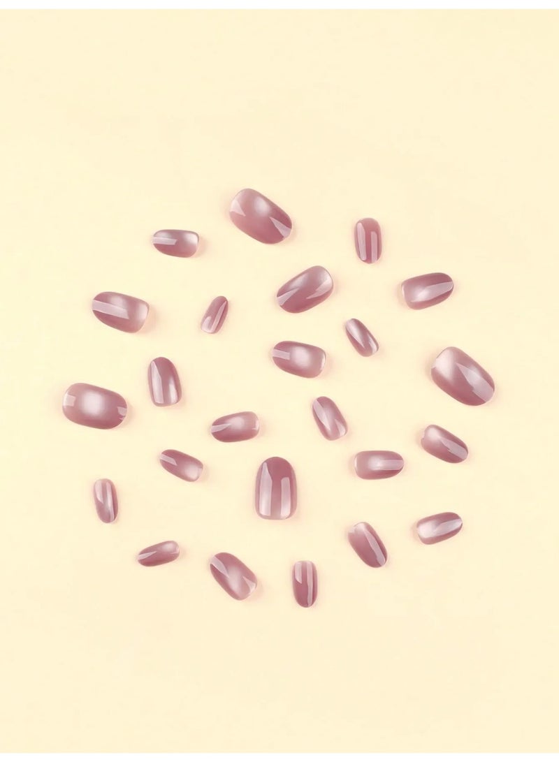 Almond shaped fake nails. The box contains 24 nails with a nail file and glue - Image 3