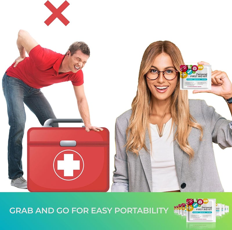 pH Advantage First Aid Emergency Medical Kit Mini and Travel Size   Great for Kids Schools Business Hiking Camping  Wound Care Products MultiColor 10 - Image 3