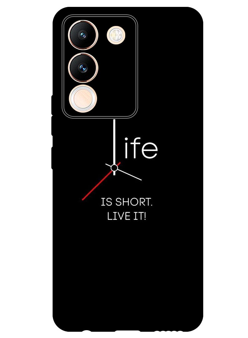 Theodor Protective Case Anti Scratch Shock Proof Bumper Cover For Vivo V29e Life is Short (2) - Image 1