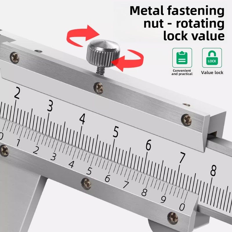 High Precision Stainless Steel Vernier Caliper 0-150mm Manual Measuring Tool - Image 3