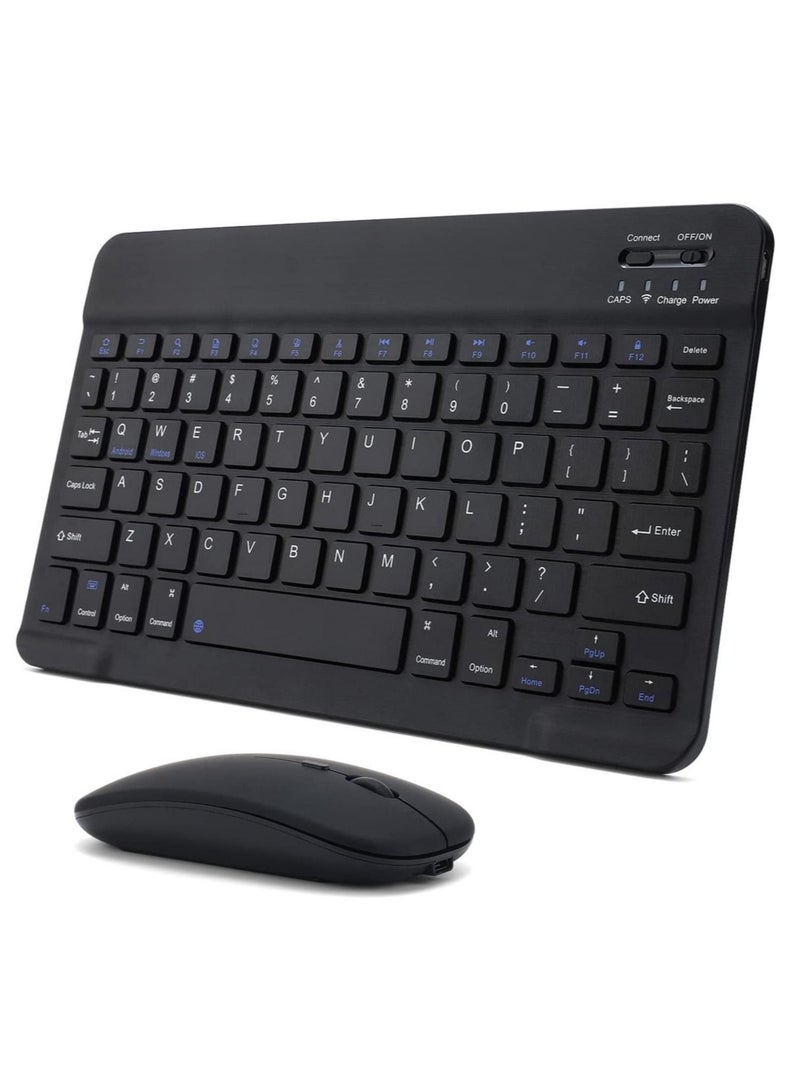 vesus Rechargeable Bluetooth Keyboard and Mouse Combo Ultra Slim Portable Wireless Mouse Keyboard Set for Android Windows Tablet Cell Phone iPad Pro Air Mini, - Image 3