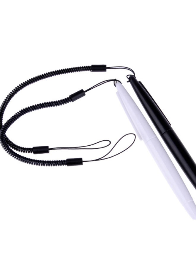Large GPS Navigation Stylus Pen Game Machine Industrial Resistance Screen Stylus Pen Stylus Pen With Spring Rope Stylus-Color:Black  - Image 1