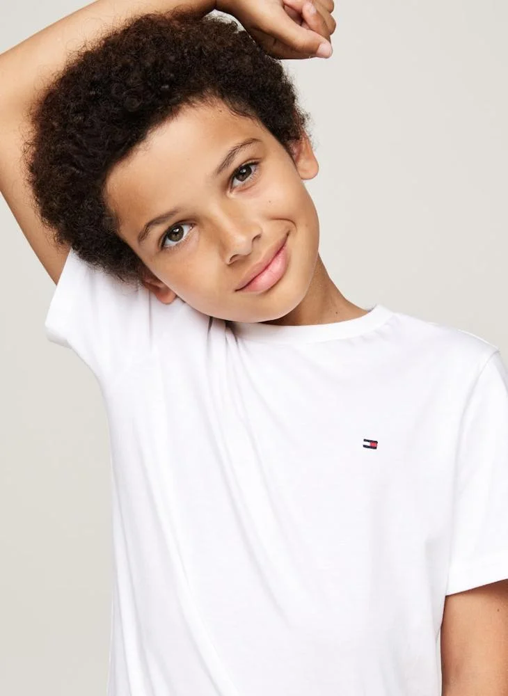 TOMMY HILFIGER Kids 2 Pack Slogan Crew Neck T-Shirt