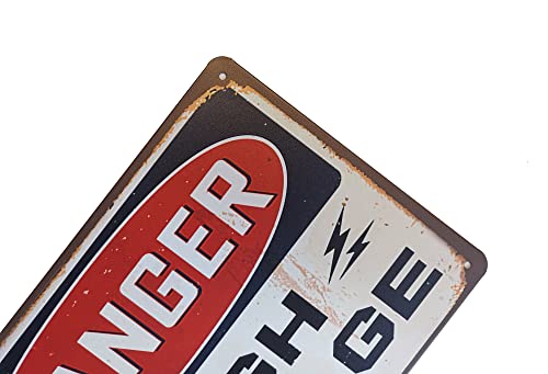 ERLOOD Danger High Voltage Vintage Metal Tin Sign Outdoor Road Signs Decor 12 X 8 - Image 3