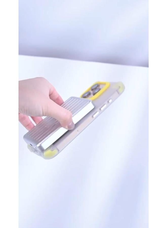 اي تي بي * جراب حماية شفاف مع حواف ملونة لهاتف آيفون ١٥ برو مع حلقة MagSaf - Image 4