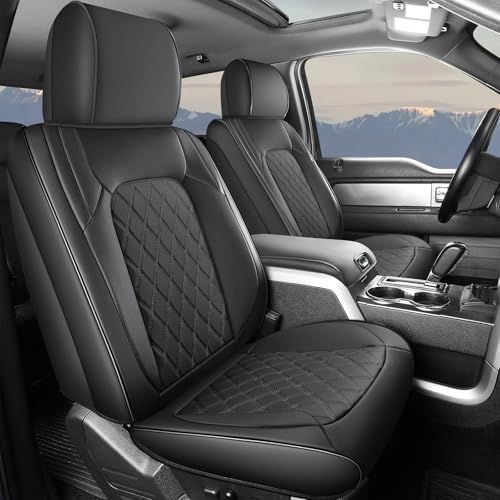 Umbrauto Custom Seat Covers for Silverado, Waterproof Nappa Leather Full Set Seatcovers for Chevy Silverado/GMC Sierra 2007-2013 & 2019-2025 1500, 2020-2025 2500HD 3500HD Crew/Double/Extended Cab - Image 1