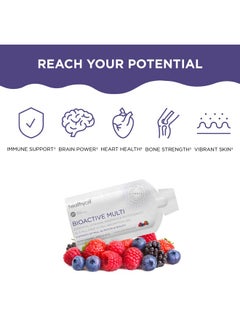 Healthycell Bioactive Multi Essential Liquid Gel Multivitamin For Women Men Supports Brain Heart Immunity Energy Skin Hair With Vitamin D3 B12 A E K C B Vitamins Microgel (30 Gel Packs)  - Image 3