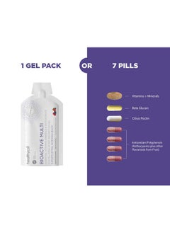 Healthycell Bioactive Multi Essential Liquid Gel Multivitamin For Women Men Supports Brain Heart Immunity Energy Skin Hair With Vitamin D3 B12 A E K C B Vitamins Microgel (30 Gel Packs)  - Image 5