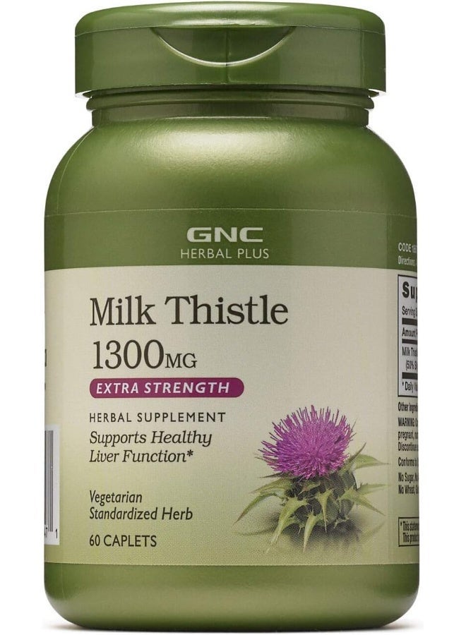 GNC HERBAL PLUS MILK THISTLE 1300 MG EXTRA STRENGTH