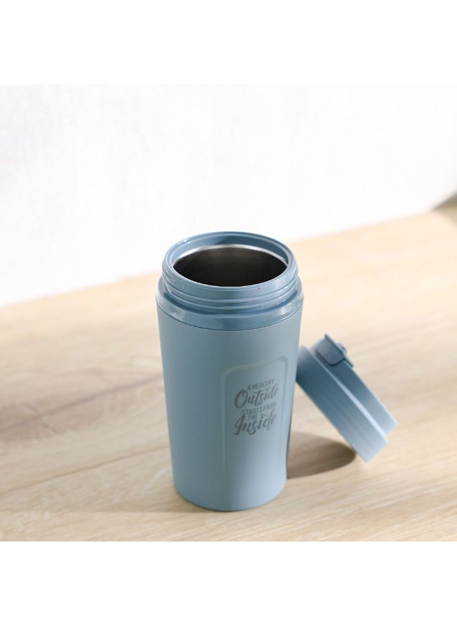 DANUBE HOME Danube Home Jaypee Snapsip Insulated Mug -Blue 410Ml Durable And Leak-Proof Keeps Drinks Hot Or Cold For Hours Convenient One-Handed Operation Perfect For Travel Or Office Use  - Image 2
