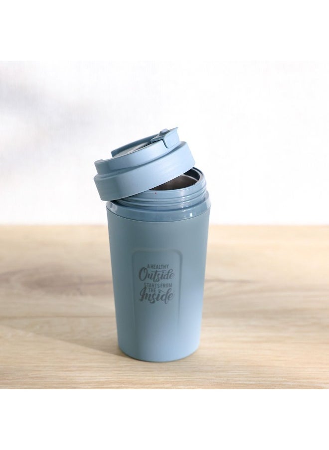 DANUBE HOME Danube Home Jaypee Snapsip Insulated Mug -Blue 410Ml Durable And Leak-Proof Keeps Drinks Hot Or Cold For Hours Convenient One-Handed Operation Perfect For Travel Or Office Use  - Image 3