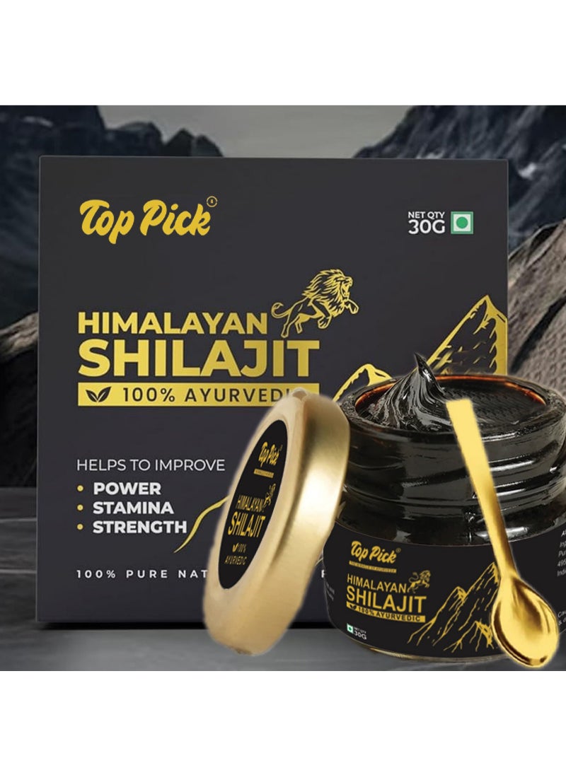 Top Pick Himalayan Shilajit 30g 100% Ayurvedic for Enhanced Power and Stamina 