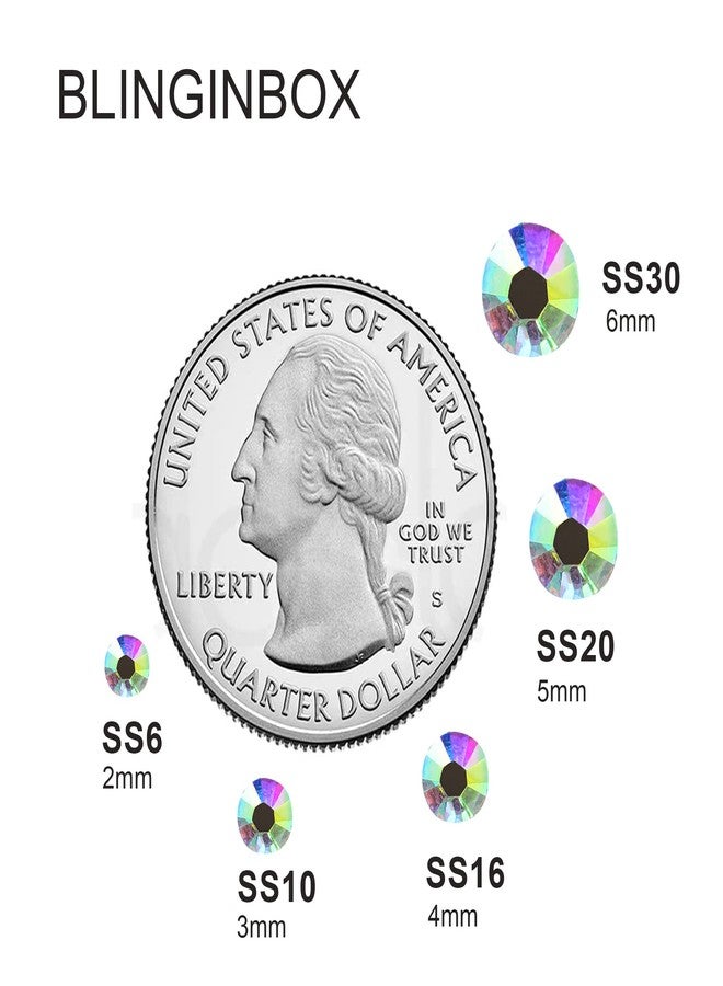 Blinginbox 15000pcs Flatback Rhinestones,Resin Non Hotfix Rhinestones Large Quantity Wholesale for Crafts DIY Creative Design,Clothes,Makeup,Nail Art (5mm=0.2", Crystal AB) - Image 5