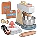 medoga Play Kitchen Accessories Wooden Mixer Set Pretend Play Food Sets for Kids Role Play Toys for Girls and Boys Mixer Set - Image 2