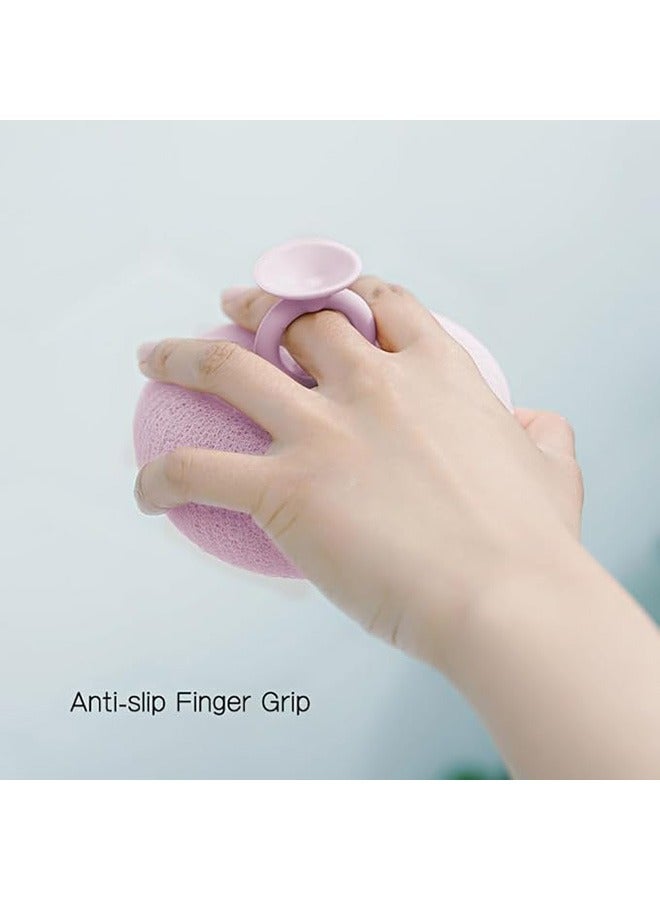 فرشاة الجسم ومقشر الجسم فرك الاسفنج الاستحمام ، والجلد الجميل ، وتعزيز الدورة الدموية ، من السهل نظيفة ودائمة الجافة والرطبة فرك ( الأرجواني ) - Image 5