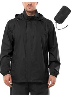 Ghassy Co. Men's Pro Lightweight Hood with Hidden Inner Lining in Collar Easy Pack Windbreaker Raincoat  - Image 1