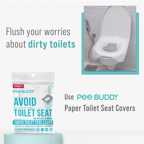 PEE BUDDY PeeBuddy Disposable Paper Toilet Seat Covers (Pack Of 40) | No Direct Contact with Unhygieneic Seats| Easy To Dispose| Nature Friendly| Must Have For Women - Image 2
