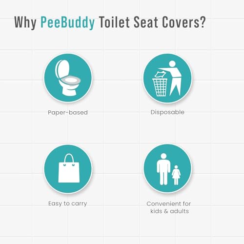 PEE BUDDY PeeBuddy Disposable Paper Toilet Seat Covers (Pack Of 40) | No Direct Contact with Unhygieneic Seats| Easy To Dispose| Nature Friendly| Must Have For Women - Image 4