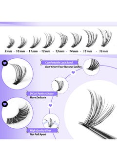 Lash Extension Kit 320Pcs Wispy Lash Clusters 40D Curl Eyelash Extension Kit With Lash Bond Lash Remover Lash Tweezers For Diy Eyelash Extensions 916Mm Individual Lashes Kit For Beginners By Jimire - pzsku/Z52B556C9AC788213BBF9Z/45/_/1720077725/c76064e6-7020-4cea-9150-7b634daa1d0d