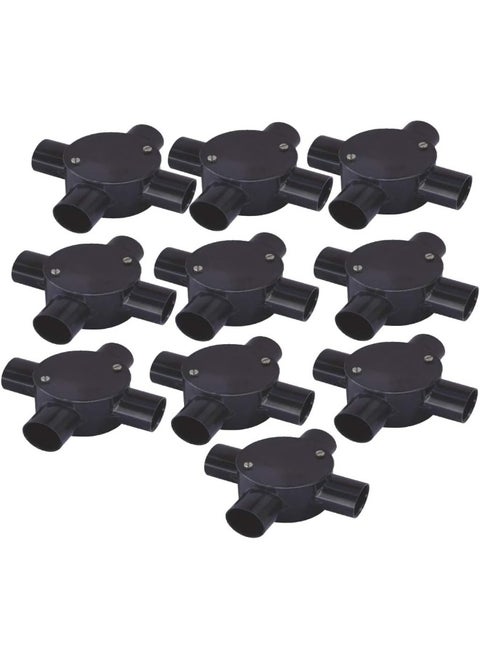 Pack Of 10 Pvc Electrical Conduit Pipe And Fittings  Durable, Corrosion-Resistant Solution For Indoor And Outdoor Electrical Wiring And Cabling (Junction 4 Way, 20Mm)
