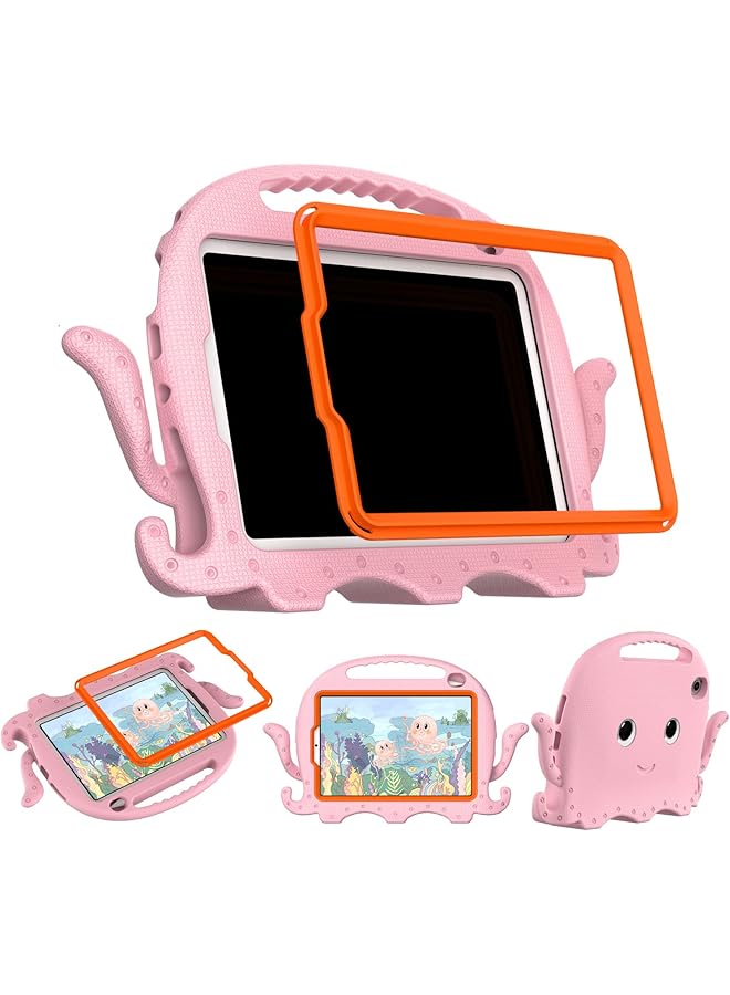 erorex Kids Case For iPad Mini 7 (A17 Pro) 2024 iPad Mini 6 2021 8.3 Inch Eva Lightweight Flexible Shockproof Handlecover With Screen Protector And Shoulder Strap For Boys Girls Pink  - Image 1