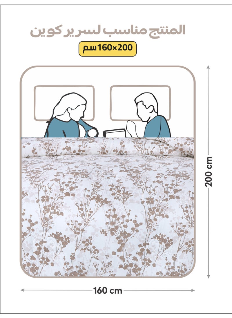 دوناتيلا طقم مفرش سرير فندقي 4 قطع يناسب سرير مفرد ونص 160×200 سم مشجر  - Image 3