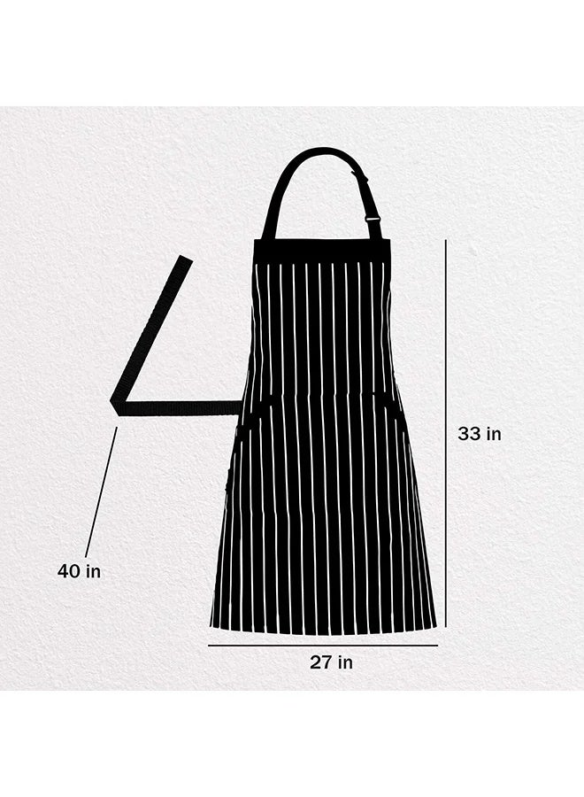 هوموي مريلة قطنية قابلة للتعديل بجيب أمامي من HOMWE، أسود، 33×27 بوصة - Image 2